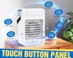 Portable Air Conditioners, Touch Screen Evaporative Air Cooler with 4 Speeds, 600ML Tank, 2-4-6H Timers & LED Lights, Portable AC Unit Personal Mini Air Conditioner Cooling Fan for Bedroom Home Office