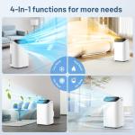 DOMANKI 14000 BTU Portable Air Conditioner and Heater for Room up 700 Sq. Ft.,4-IN-1 Quiet Portable Ac Unit with Heater Dehumidifier Fan Function, Remote Control, Sleep Mode, 24H Timer (Black)