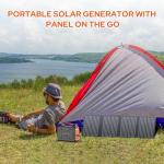 Portable Power Station with Foldable 40W Solar Panel, 100W Solar Powered Generator with Panels, AC Outlet Camping Solar Power Bank 146Wh DC Battery Pack for Smart Device RV Outdoor Power Outage