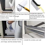 Foam Insulation Side Panels for Midea U-Shaped Window AC - Seal & Protect Kit with Weatherproof Tape, Blocks Drafts/Noise (Fits All U Shaped Window AC)