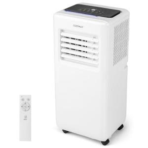 COSTWAY Portable Air Conditioner, 10000 BTU Portable AC Unit with Fan & Dehumidifier, Smart Sleep Mode, 24H Timer, Auto Swing & Window Installation Kit, Cools up to 350 Sq.Ft (10000 BTU)