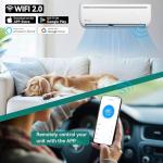 YITAHOME 18000 BTU Mini Split Air Conditioner Heat Pump System, 19 SEER2 208-230V Ductless Inverter System with Wi-Fi & Alexa Compatibility, Cover Up to 1250 Sq. Ft, Complete Installation Kit Included