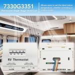 7330G3351 RV Air Conditioner Thermostat Single Stage Heat/Cool Compatible with Coleman Mach Series,White