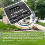 7330F3852 RV Air Conditioner Thermostat Single Stage Heat/Cool Compatible with Coleman Mach Series,Black