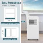 COSTWAY Portable Air Conditioner, 10000 BTU Portable AC Unit with Fan & Dehumidifier, Smart Sleep Mode, 24H Timer, Auto Swing & Window Installation Kit, Cools up to 350 Sq.Ft (10000 BTU)