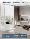 14000 BTU Portable Air Conditioners - Large 3 in-1 Standing AC Unit Cooling Up to 750 Sq.Ft - Quiet Air Condicionado with Remote Control, Cool, Fan, Dehumidifier, 24H Timer - Room Bedroom Indoor Floor