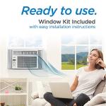 BLACK+DECKER Window Air Conditioner 8000 BTU, AC Window Unit Cools Up to 350 Square Feet, Window AC Unit with Remote Control, 3 Cooling Speeds and Fan Only Function, BD08WT6, White