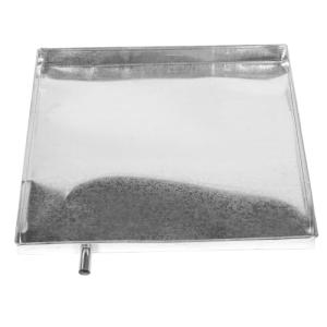 Housoutil Air Conditioner Drain Pan 17.32X15.75 Inch Galvanized Iron Ac Drip Tray for Indoor Outdoor Units Water Leakage Protection Easy Installation