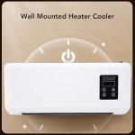 Zunate Wall Mounted Heater and Air Conditioner, 10000 BTU Energy Efficient 2 in1 Cooling Heating Unit, Remote Control, for Bedroom, Bathroom, Kitchen Small Spaces (US Plug 110V)