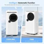 Portable Air Conditioners, 16000 BTU Smart Room Air Conditioner with Cooling/Dehumidifier/Fan, auto Oscillation, 24-Hour Timed Remote Control