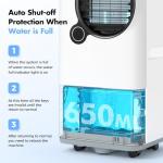 Portable Air Conditioners, 16000 BTU Smart Room Air Conditioner with Cooling/Dehumidifier/Fan, auto Oscillation, 24-Hour Timed Remote Control