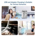 Portable Air Conditioners,3-Speed Small AC Fan, Evaporative Air Cooler with Remote,Timer function,7-Color Night light, 2 Mist modes,Personal Air Conditioner for Bedroom,Office,Room(Gray)