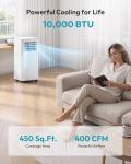 EUHOMY 10,000 BTU Portable 4-in-1 Air Conditioner