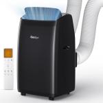 Gasbye Dual Hose Portable Air Conditioner, [2026 Upgraded] Full DC Inverter Compressor, Energy-Saving 13.6 CEER, Low Noise (45dB), Cools Room up to 500 Sq.Ft., Backlit Remote Control, 14,000BTU, Black