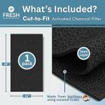 Fresh Headquarters Activated Carbon Air Filter Pad - 24"x16" Cut To Fit AC & Furnace Filter - Removes Dust, Pollen, Pet Odors & VOCs, Versatile for Window Units, RV, Air Purifier, & Vents, Made in USA