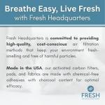 Fresh Headquarters Activated Carbon Air Filter Pad - 24"x16" Cut To Fit AC & Furnace Filter - Removes Dust, Pollen, Pet Odors & VOCs, Versatile for Window Units, RV, Air Purifier, & Vents, Made in USA