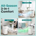 SereneLife 3-in-1 Portable Air Conditioner with Remote