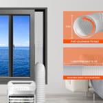 Portable AC Window Vent Kit with Adjustable Hose