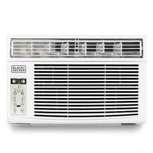 BLACK+DECKER Window Air Conditioner 8000 BTU, AC Window Unit Cools Up to 350 Square Feet, Window AC Unit with Remote Control, 3 Cooling Speeds and Fan Only Function, BD08WT6, White
