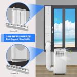 Portable Air Conditioner Window Kit with Universal Coupler Fit for 5.1"/5.9" Exhaust Hose, Mobile A/C Window Vent Seal Kit with 4 Adjustable Seal Plates for Vertical/Horizontal Sliding Window