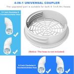 Portable Air Conditioner Window Kit with Universal Coupler Fit for 5.1"/5.9" Exhaust Hose, Mobile A/C Window Vent Seal Kit with 4 Adjustable Seal Plates for Vertical/Horizontal Sliding Window