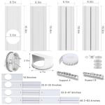 Portable Air Conditioner Window Kit with Universal Coupler Fit for 5.1"/5.9" Exhaust Hose, Mobile A/C Window Vent Seal Kit with 4 Adjustable Seal Plates for Vertical/Horizontal Sliding Window