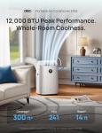 DREO Portable Air Conditioners, 12000 BTU ASHRAE (8000 BTU DOE) Smart AC Unit for Room with Drainage-free Cooling, APP/Voice/Remote, Fan & Dehumidifier, Quiet Standing AC for Bedroom, AC515S New
