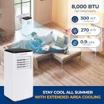 SereneLife 8000 BTU Portable Air Conditioner Unit