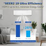 GarveeHome 12000 BTU Mini Split Air Conditioner Heat Pump System, Wifi Enabled 20 SEER2 208V- 230V Ductless AC Cool Up to 750 Sq. Ft, Compatible with Alexa, Complete Installation Kit, White