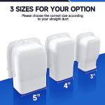 4'' Width Entry Wall Cover, Mini-Split Line Set Cover Accessories for Mini Split AC & Central AC, White