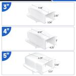 4'' Width Entry Wall Cover, Mini-Split Line Set Cover Accessories for Mini Split AC & Central AC, White