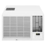 LG 18,000 BTU Window Air Conditioner with Heat, 230/208V, Cools 1,000 Sq.Ft. for Bedroom, Living Room, Basement, Apartment, with Remote, 2 Speeds, 24-Hour Timer, White