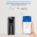 TOSOT 10,200BTU (6,200 BTU SACC) Portable Air Conditioner, Smart Wifi Control, AC Unit with Dehumidifier, Fan, Window Kit for Easy Installation, Cool Rooms Up to 400 Square Feet, Shiny Series