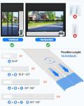 Portable Air Conditioner Window Vent Kit with 80" Length, 5.9" Diameter Exhaust Hose, 13Pcs Universal PVC AC Window Slide Seal with 4 Panel(17" to 63") for Horizontal&Vertical