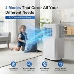 Uthfy 10,000 BTU Portable Air Conditioners, 4-in-1 Portable AC Units with Cooling, Fan & Dehumidifier and Sleep Mode, 24H Timer Auto-on/off, Remote, Self-evaporation,Window Kit Included