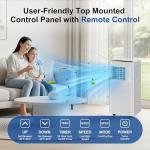 Uthfy 10,000 BTU Portable Air Conditioners, 4-in-1 Portable AC Units with Cooling, Fan & Dehumidifier and Sleep Mode, 24H Timer Auto-on/off, Remote, Self-evaporation,Window Kit Included