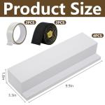 moonoom 4 Pack Air Conditioner Foam Block, Window AC Side Foam Block Kit with Foam Strip and Tape, Insulated Foam Panel for U-Shaped AC Units Prevent Air Leakage Summer Winter (White)