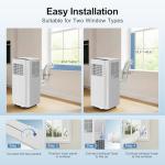Uthfy 10,000 BTU Portable Air Conditioners, 4-in-1 Portable AC Units with Cooling, Fan & Dehumidifier and Sleep Mode, 24H Timer Auto-on/off, Remote, Self-evaporation,Window Kit Included
