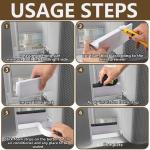 moonoom 4 Pack Air Conditioner Foam Block, Window AC Side Foam Block Kit with Foam Strip and Tape, Insulated Foam Panel for U-Shaped AC Units Prevent Air Leakage Summer Winter (White)