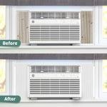 Window Air Conditioner,Side Insulated Foam Panel, Summer/Winter Heat and Draft Insulating,Two-Piece Panels Window Seal,with 4 Pressure Strips