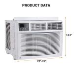 Window Air Conditioner, 10000 BTU Compact AC Unit, Energy Saving Window AC, Smart AC with 3 Modes Cool Dry Fan Speed Control,Cools Up to 450 Sq.Ft,115v Mini Air Conditioner for Bedroom,Office,Home