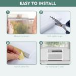 Window Air Conditioner,Side Insulated Foam Panel, Summer/Winter Heat and Draft Insulating,Two-Piece Panels Window Seal,with 4 Pressure Strips