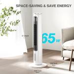 Windowless Portable AC, 37.53’’ 3-IN-1 Portable Evaporative Air Cooler w/Remote, 12H Smart Timer, 70° Oscillation, 2.5L Removable Water Tank & 3 Ice Boxes, Quiet Cooling Tower Fan For Home Office