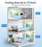 AKIRES Window Air Conditioner, 12,000BTU Air Conditioner Window Unit, Cools up to 550 Sq. Ft, Window AC with Cool, Fan, Dry, Sleep, Energy Saver, and Auto,6 Modes,24H Timer,Easy Install,Home,Office