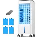 Windowless Portable Air Conditoners, 12H Timer &1.16Gal Tank, 45° Oscillation, 3-IN-1 Portable AC with Remote, 3 Modes 3 Speeds, Fast Cooling Quiet Ventless Swamp Cooler for Home, 3 Ice Packs, White