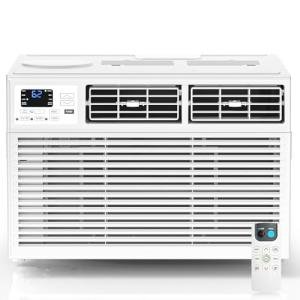 ZAFRO Window Air Conditioners 8000BTU, Cools 350 Sq. Ft,2 Cooling Mode & Fan Speeds,Ultra-Quiet Remote,White