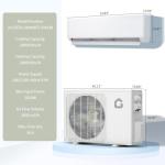 GarveeHome 2 Zone Mini Split AC/Heating System 28000 BTU (12K+12K), 20 SEER2 Dual Zone Ductless Wall Mounted Air Conditioner with Pre-Charged Condenser, 208-230V, Not Include Copper Tube Line Set