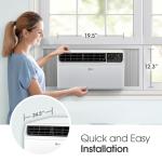 LG 6,000 BTU Dual Inverter Smart Window Air Conditioner, 115V, Cools 250 Sq. Ft., Ultra Quiet Operation, Up to 35% More Energy Savings, ENERGY STAR®, works with LG ThinQ, Amazon Alexa and Hey Google