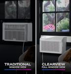 GE Profile ClearView Inverter Window Air Conditioner Unit, 12,200 BTU, Energy Efficient Cooling up to 550 sq ft., Ultra Quiet, SMART Home Capable, Includes Remote, White