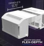 GE Profile ClearView Inverter Window Air Conditioner Unit, 12,200 BTU, Energy Efficient Cooling up to 550 sq ft., Ultra Quiet, SMART Home Capable, Includes Remote, White